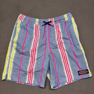 Vineyard Vines Chappy Swim Trunk Milo’s Stripe Boys Size Medium